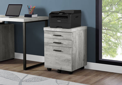 File Cabinet, Rolling Mobile, Storage Drawers, Printer Stand, Office, Contemporary & Modern - Gray