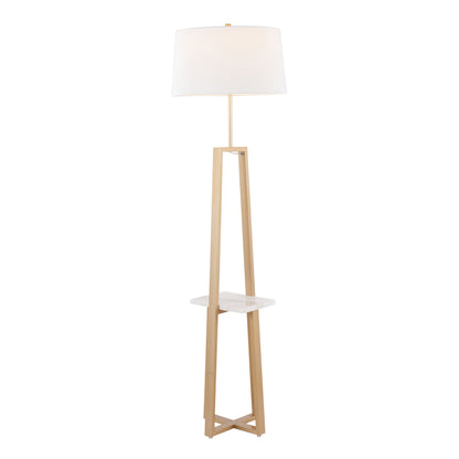 Cosmo - Shelf Contemporary / Glam Floor Lamp - Gold