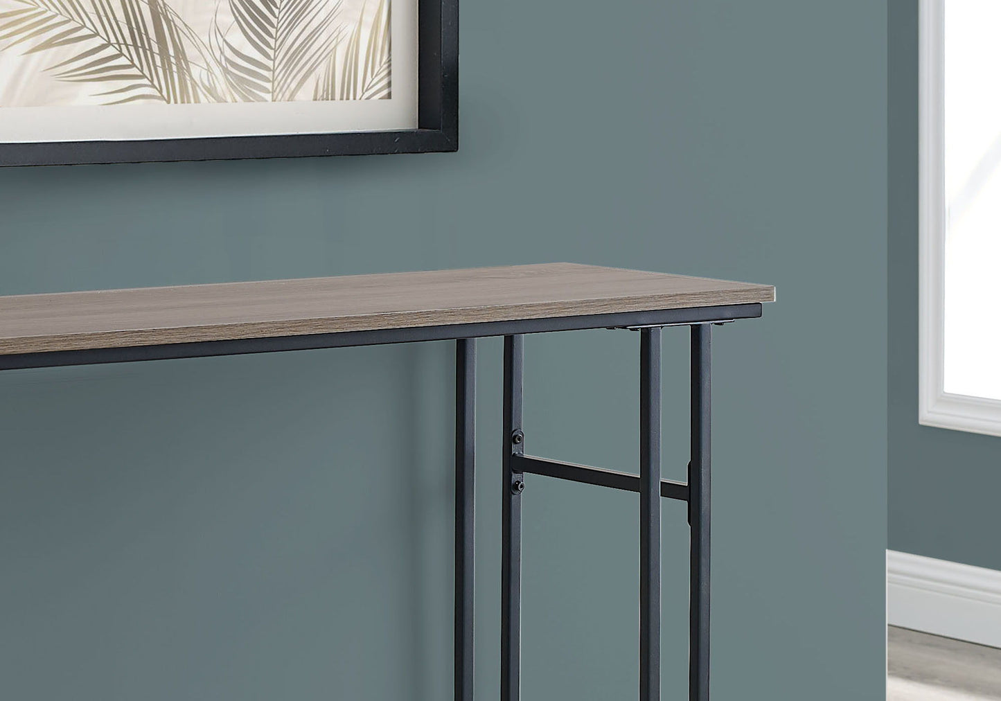 Accent Console Table For Entryway, Contemporary And Modern - Taupe / Black