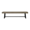 Outdoor Patio Bench - Gray / Rustic Metal