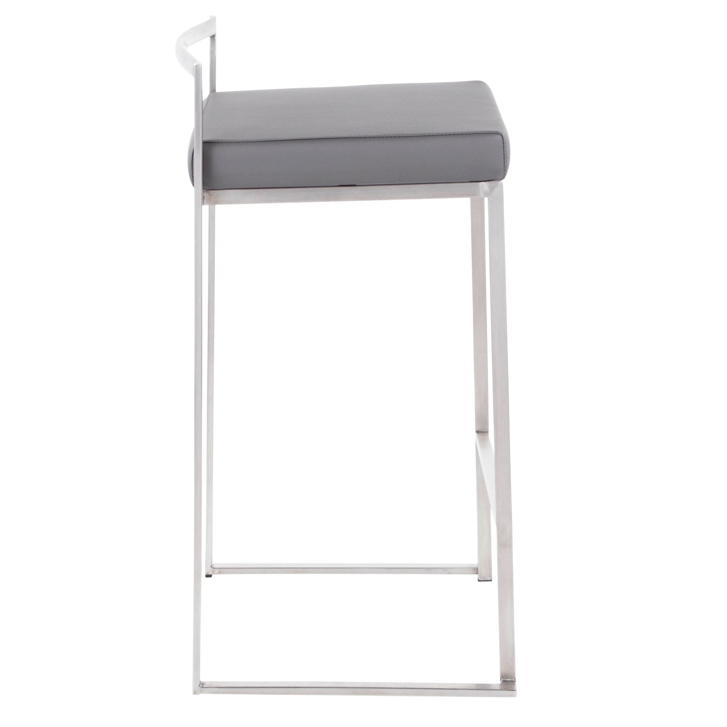 Fuji - Contemporary Stackable Counter Stool (Set of 3) - Gray