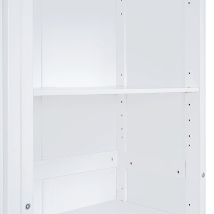 Queen Size Murphy Wall Bed With Shelves - White