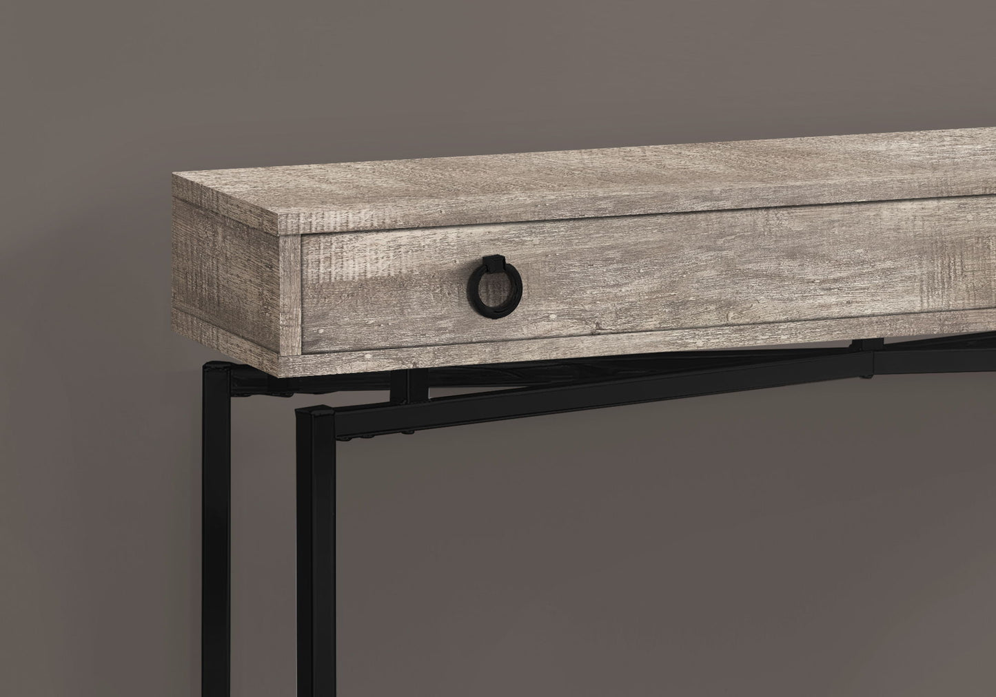 Accent Console Table For Entryway, Storage Drawer, Modern - Taupe