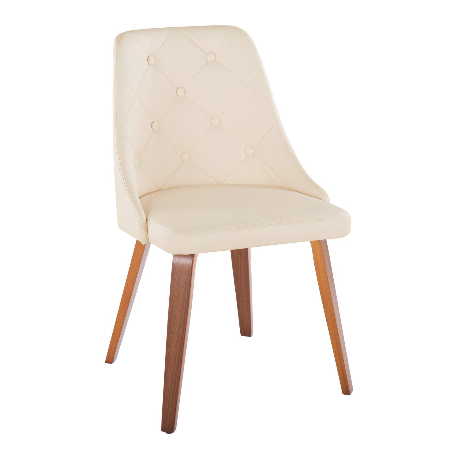 Giovanni - Contemporary / Dining Chair (Set of 2) - Walnut / Cream