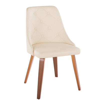 Giovanni - Contemporary / Dining Chair (Set of 2) - Walnut / Cream