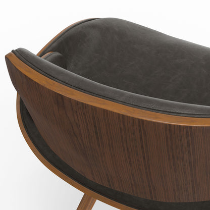 Malden - Bentwood Dining Chair With Wood Back - Distressed Brown