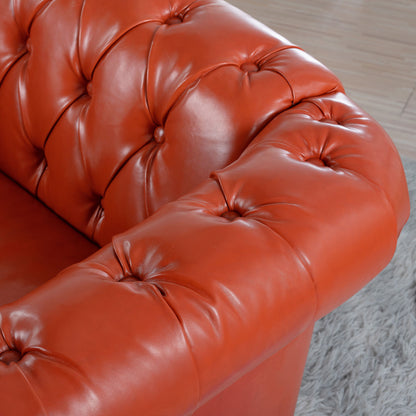 1 Seater Sofa For Living Room - Orange