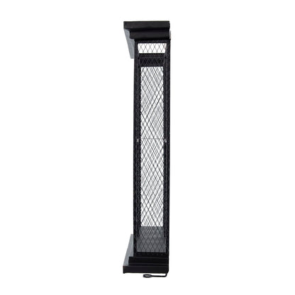 Floating Wine Bar Shelf With Glass Holder And Display Shelves - Black