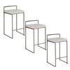Fuji - Industrial Stackable Counter Stool (Set of 3) - Light Gray