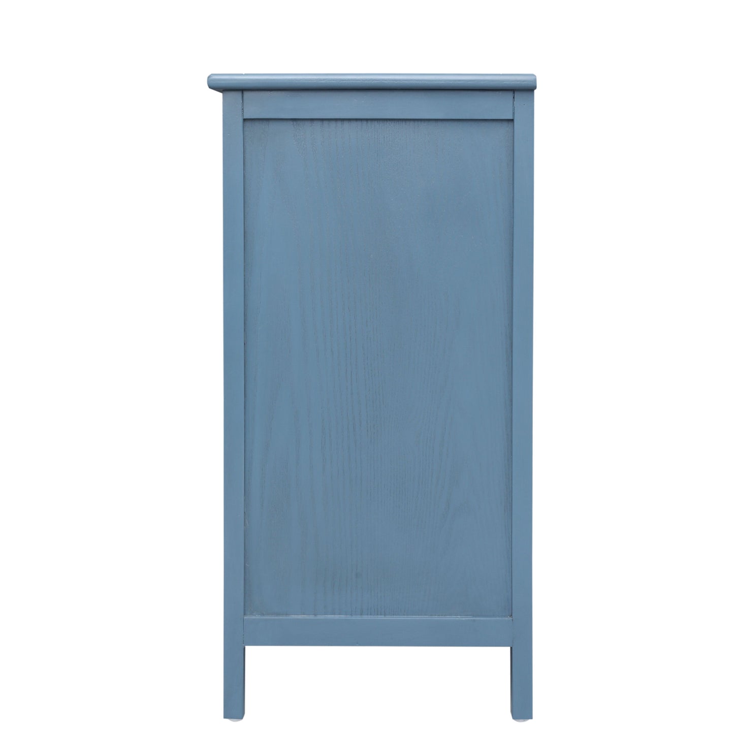 3 Drawer Cabinet Natural Rattan Suitable For Bedroom - Blue