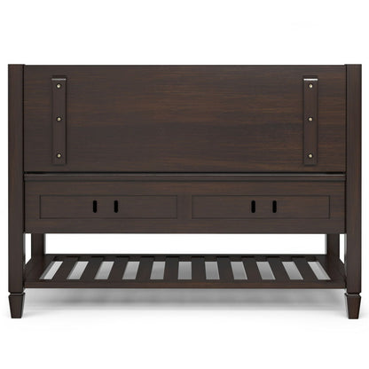Connaught - Entryway Storage Bench With Shelf - Chestnut