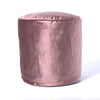 Shimon - Cylinder Pouf Ottoman Floor Cushion - Blush Pink