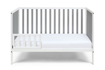 Deux - Remi 3 In 1 Convertible Island Crib - White / Gray