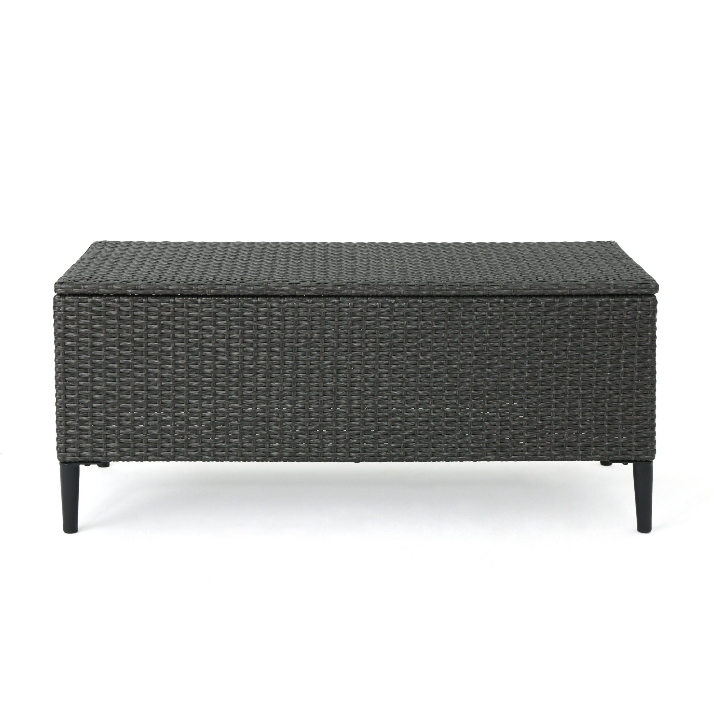 Rupert - Storage Unit Resin Wicker Outdoor Storage - Gray