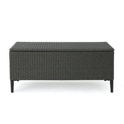 Rupert - Storage Unit Resin Wicker Outdoor Storage - Gray