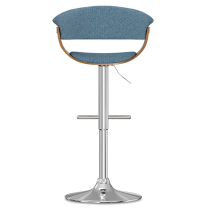 Sheldon - Adjustable Swivel Bar Stool - Denim Blue