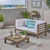 Oana - 3 Piece Love Seat Set With Coffee Table - White