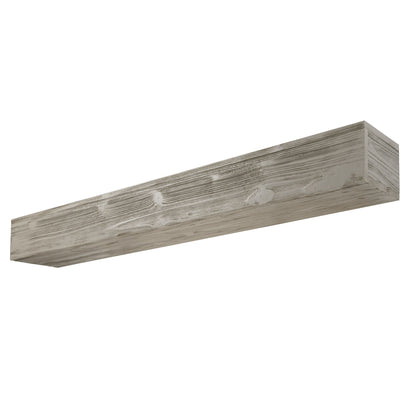 72" Rustic Wood Fireplace Mantel, Wall-Mounted & Floating Shelf For Home Decor - Gray