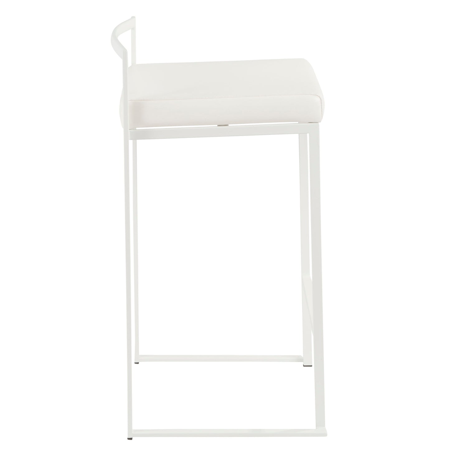 Fuji - Contemporary Stackable Counter Stool (Set of 3) - White