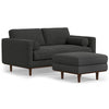 Morrison - Upholstered Sofa And Ottoman Set - Charcoal Gray