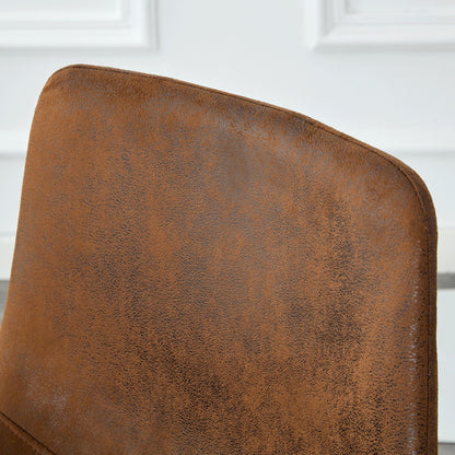 (Set of 2) Retro Bar Chairs, Comfortable Stools Suitable For Industrial And Vintage Style Settings - Brown