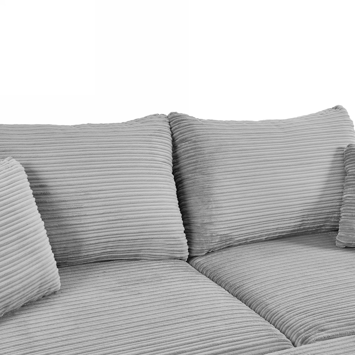 Modern Style Single Sofa Sofa Couch With Storage Space, A Movable Ottoman, Two USB Ports, Two Cup Holders, A Phone Holder For Living Room - Gray