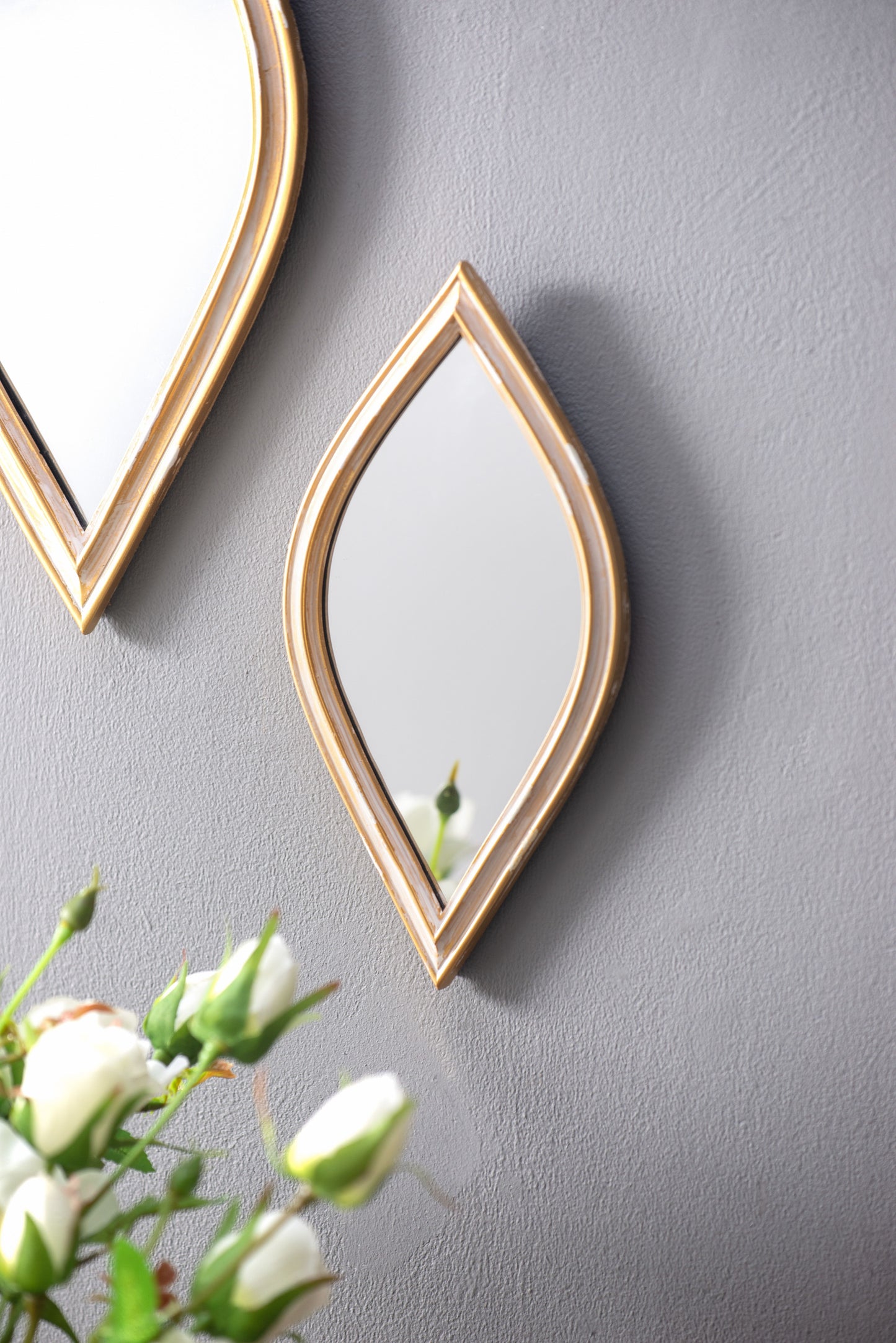 Small Decorative Mirror For Wall Decor - Antique Gold
