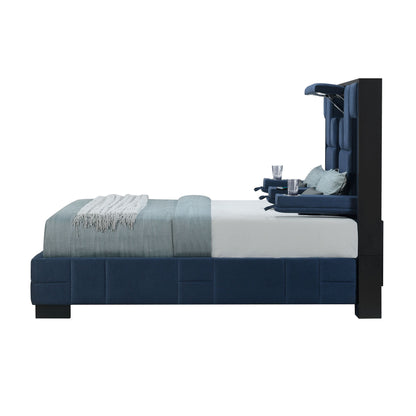 Yaris - Queen Bed - Navy Blue