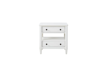 Open Nightstand With 2 Drawers - White