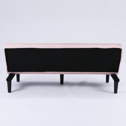 Modern Sofa Bed - Black / Beige / Pink