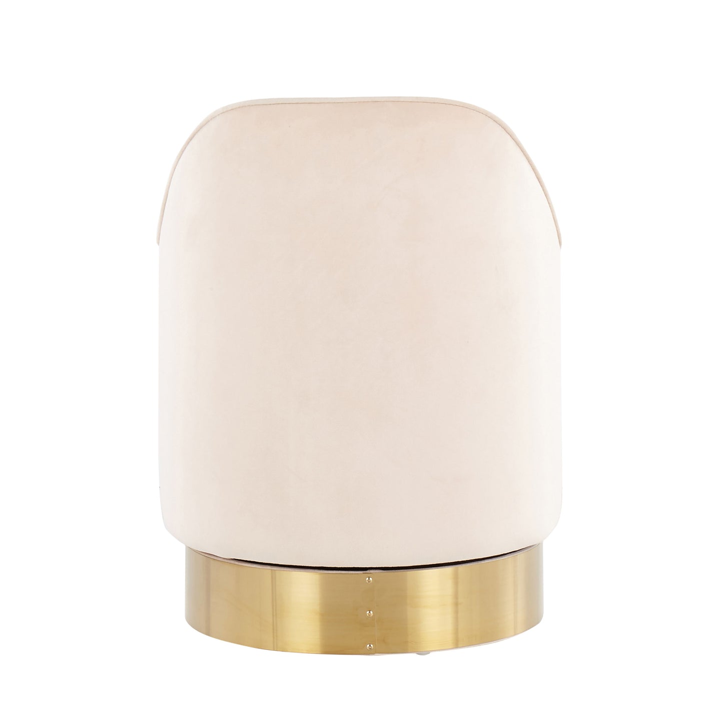Marla - Contemporary / Glam Vanity Stool - Gold / Cream