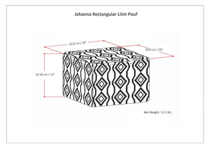 Johanna - Square Pouf - Multicolor