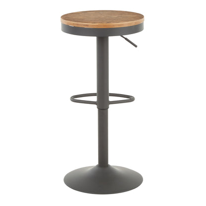 Dakota - Industrial Adjustable Barstool (Set of 2) - Gray