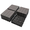Wood Plastic Composite Deck Tiles (Set of 20), Sustainable Composite Decking Resist Rust, Water, Weather, Easy To Diy & Maintain, Ideal For Patios, Balconies, Rooftops - Light Gray