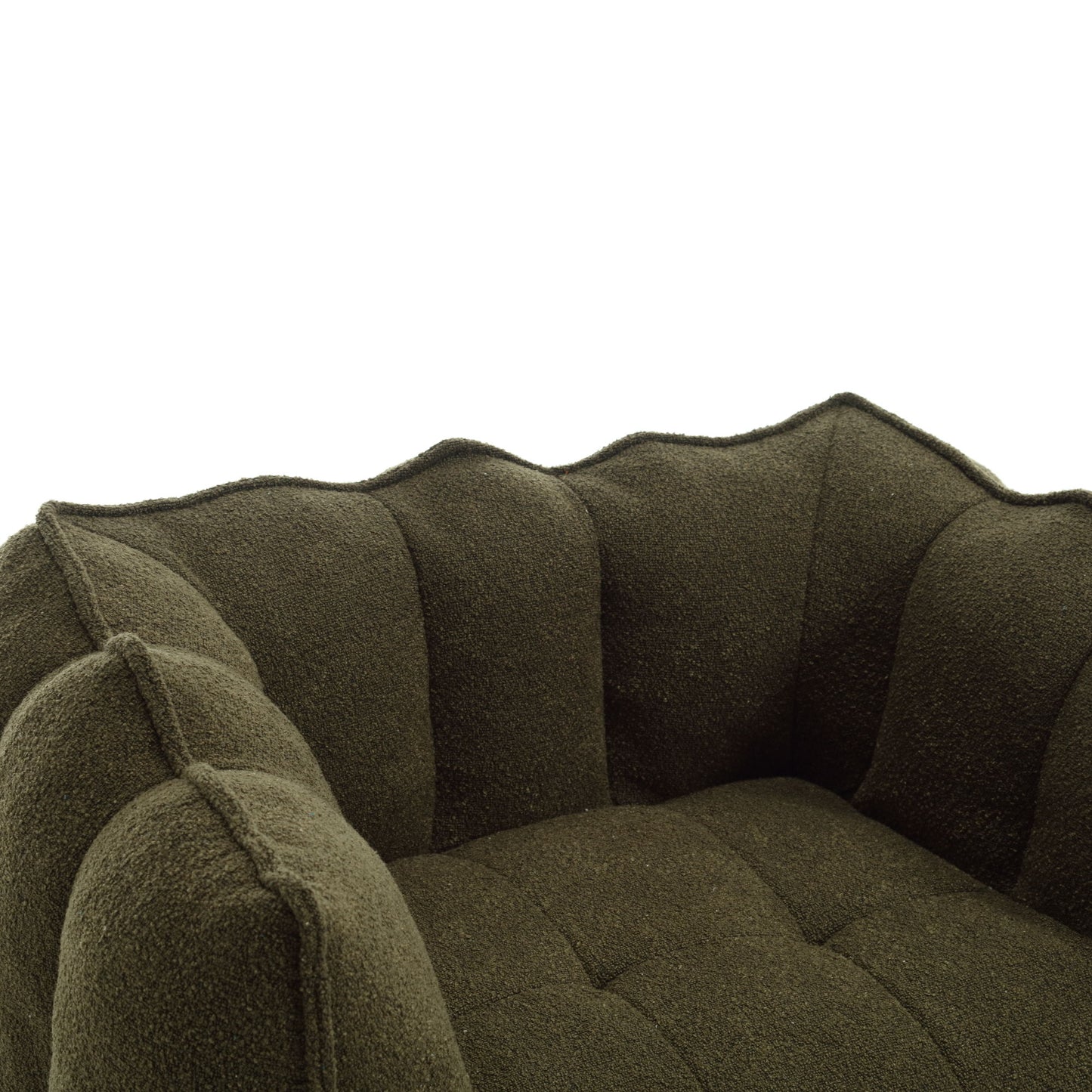Soft Bean Bag Chair With High Resilient Foam (Chips) - Olive Green