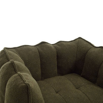Soft Bean Bag Chair With High Resilient Foam (Chips) - Olive Green