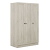 3 Door Shutter Wardrobe With Shelves - Gray
