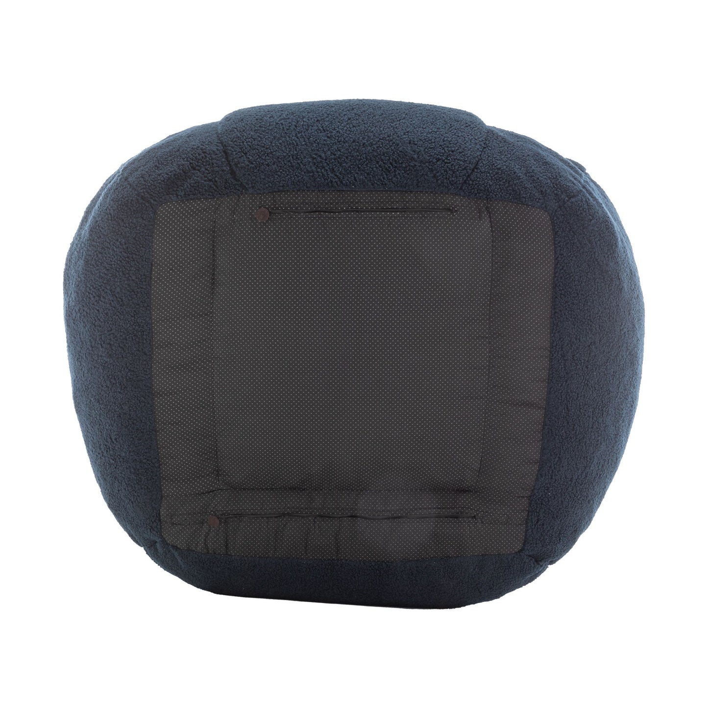 Comfy Bean Bag Chair With Filler, Tufted Memory Foam Sofa, Teddy Fabric, Fluffy And Cozy Seating For Dorm, Apartment, Or Living Room - Dark Blue