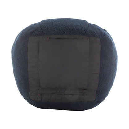 Comfy Bean Bag Chair With Filler, Tufted Memory Foam Sofa, Teddy Fabric, Fluffy And Cozy Seating For Dorm, Apartment, Or Living Room - Dark Blue