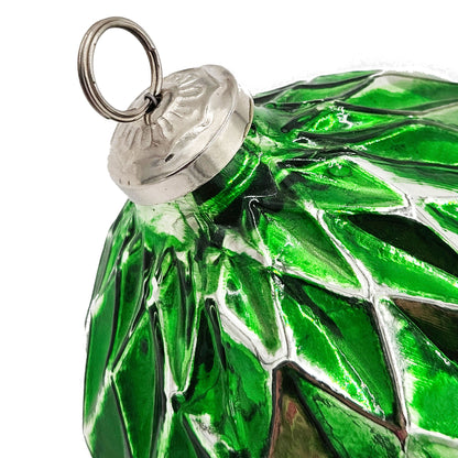 Christmas Ball Ornaments, Glass Decorative Hanging Ball Christmas Tree Ornaments For Holiday Decorations (Set of 4) - Green