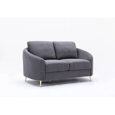 Yuina - Linen Loveseat - Gray