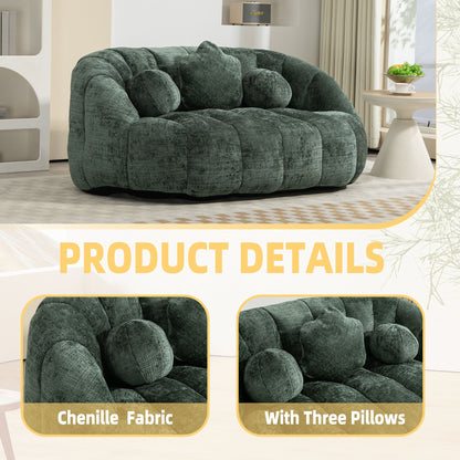 Bean Bag Sofa Lazy Sofa Durable Comfort Lounger High Back Bean Bag Chair Couch For Adults And Kids - Emerald