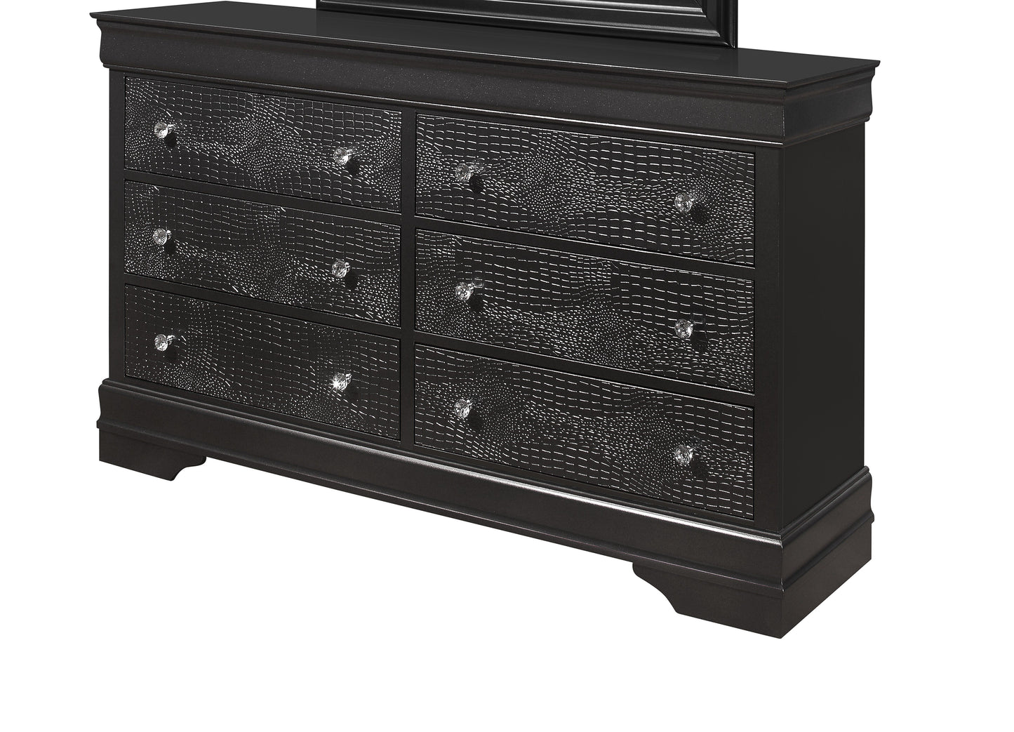 Shaker - Crocodile Metallic Dresser - Gray