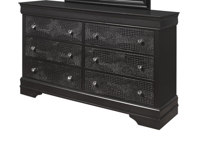 Shaker - Crocodile Metallic Dresser - Gray