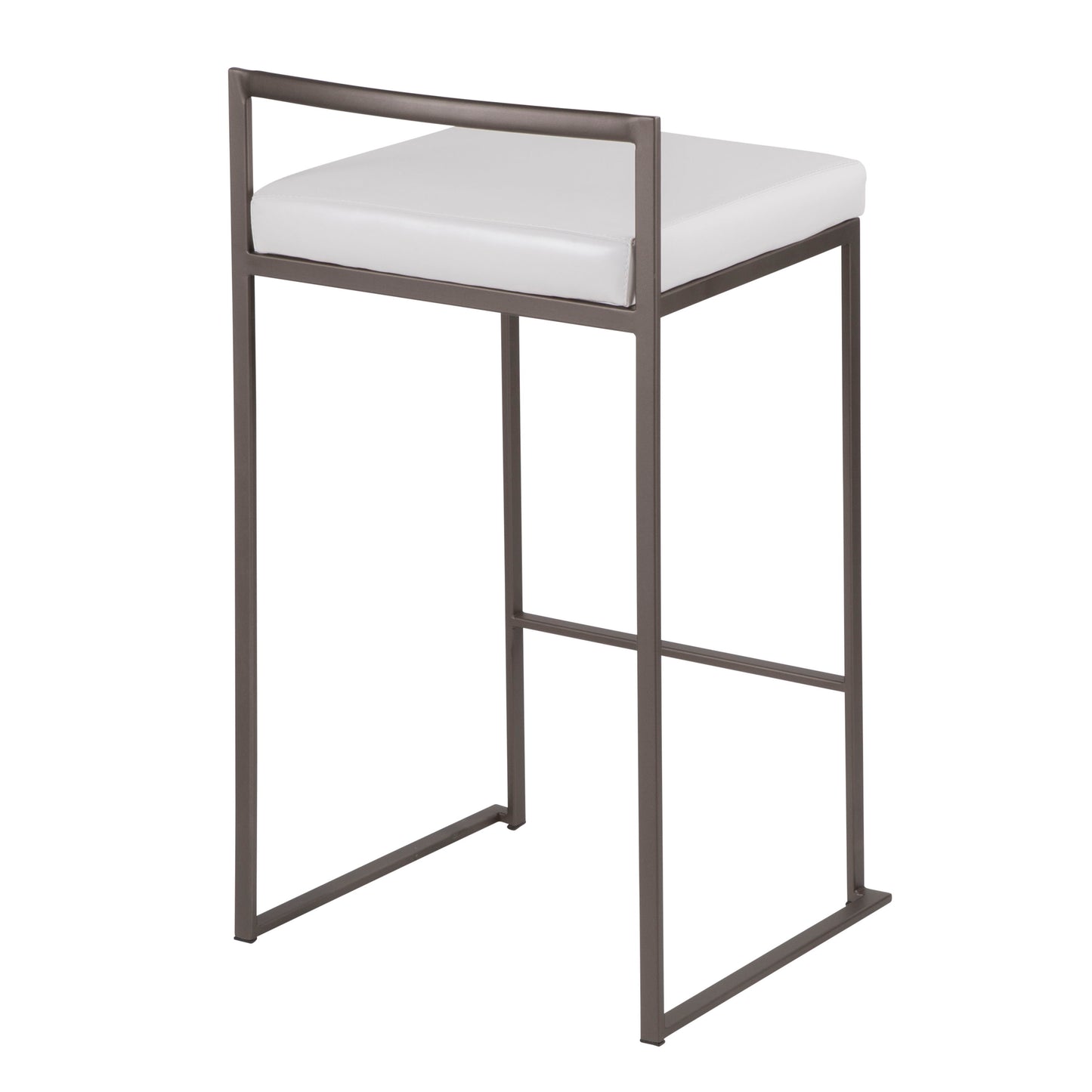 Fuji - Industrial Stackable Counter Stool (Set of 3) - White