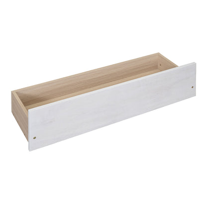 Full Size Canopy Platform Bed With Trundle Bed And 2 Drawers, Support Slats, No Box Spring Needed - Brushed White