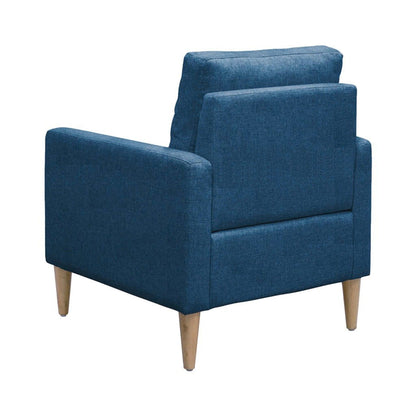 Contemporary Tufted Back Accent Chair With High Density Foam Support - Blue