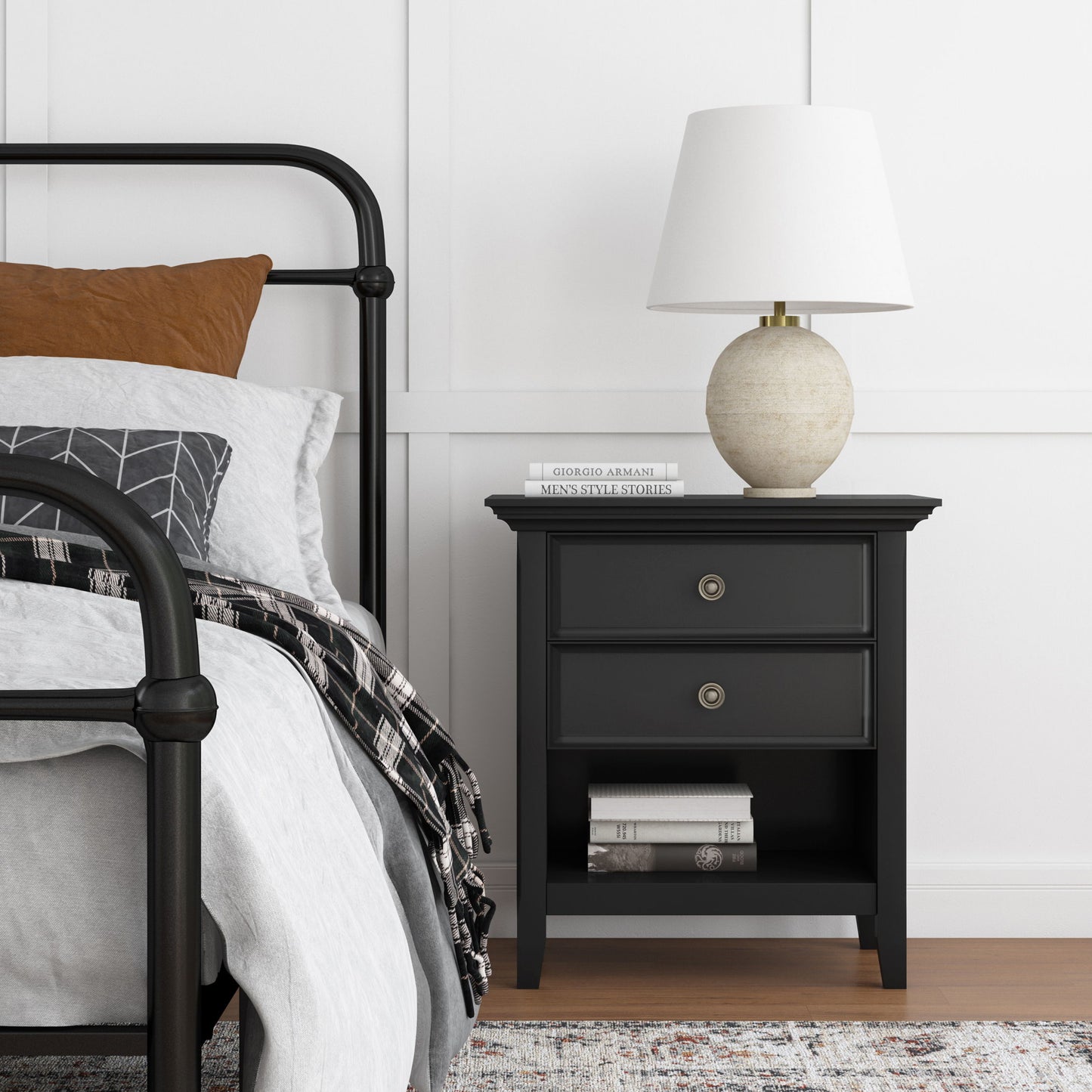 Amherst - Bedside Table - Black