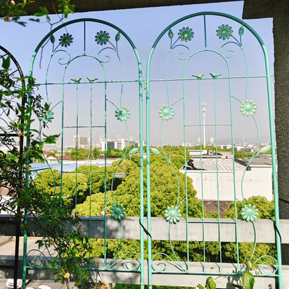 2 Pack Metal Garden Trellis Rustproof Trellis For Climbing Plant Outdoor Flower Support - Green