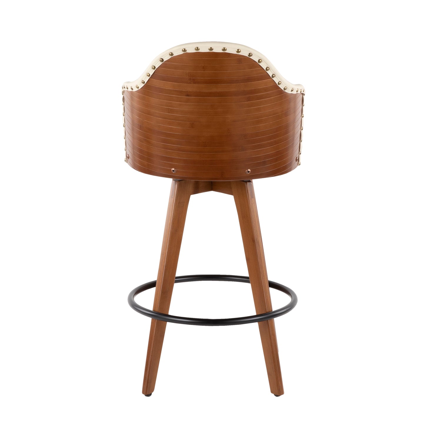 Ahoy - Mid-Century Counter Stool - Walnut / Cream